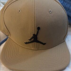 Jordan Beige Cap with Black Emblem